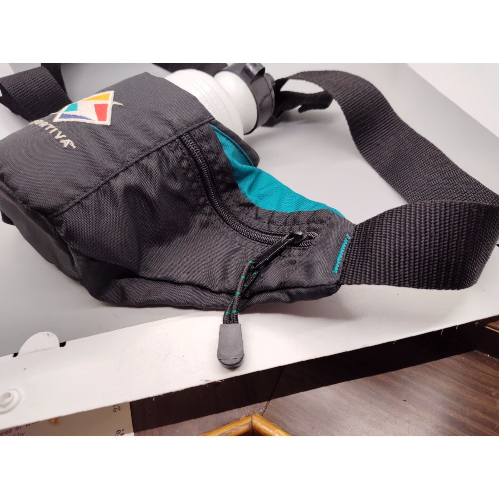 La Sportiva VINTAGE Sportiva Waist Bag Fanny Pack Bag Belt 32" 90s Black Unisex Adults Medium Men Women Size ONE SIZE - 4 Thumbnail