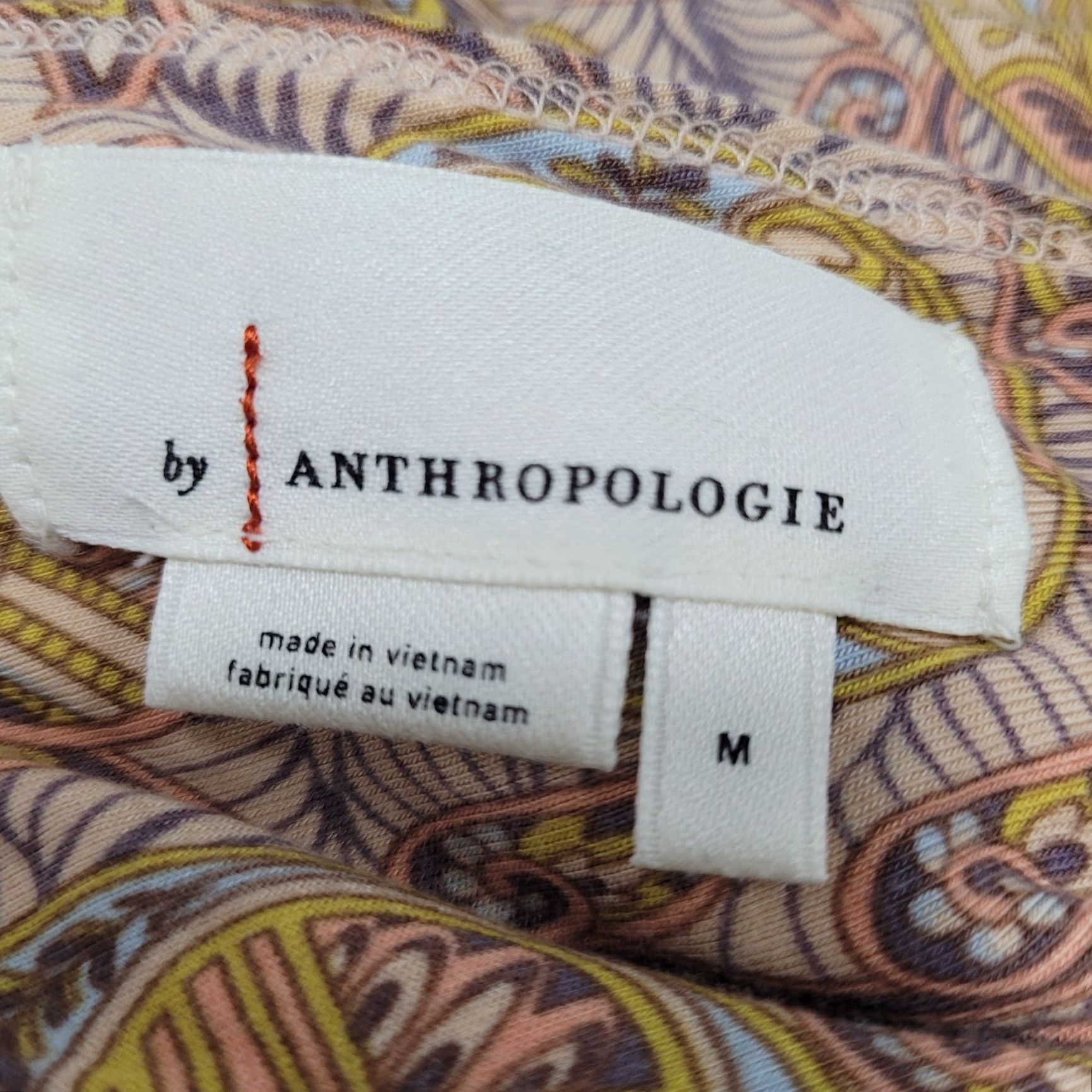 Anthropologie Anthropologie Multicolor Print Boho Stretch Short Sleeve Jumpsuit Medium Size 32" / US 10 / IT 46 - 3 Thumbnail