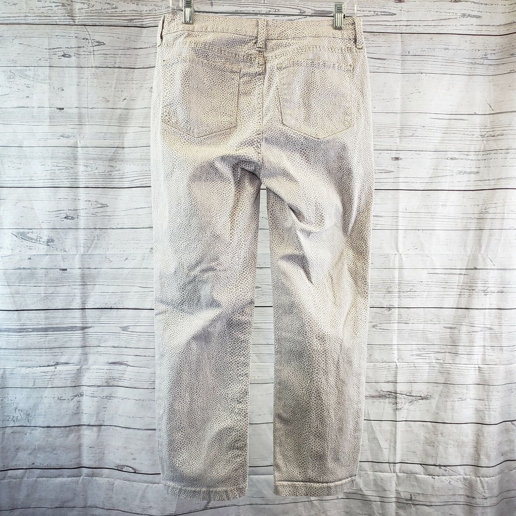 NYDJ NYDJ Jeans Womens Sz 6 Gray Printed Straight Leg Ankle Mid Rise Size 28" / US 6 / IT 42 - 3 Thumbnail