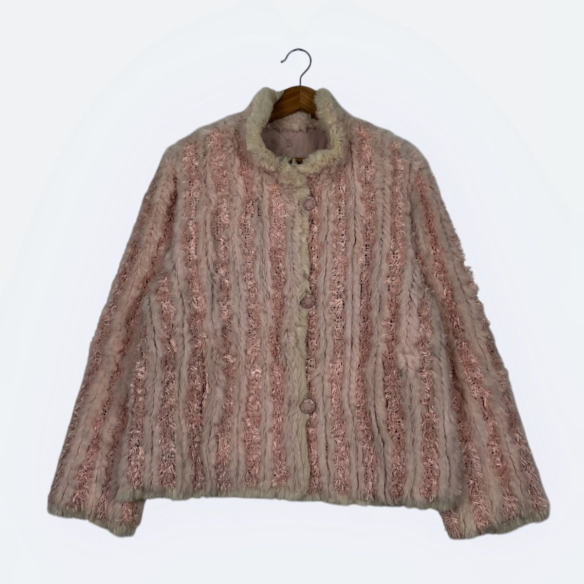 Balmain Balmain Paris Rabbit Fur Silk Reversible Jacket Size L / US 10 / IT 46 - 1 Thumbnail