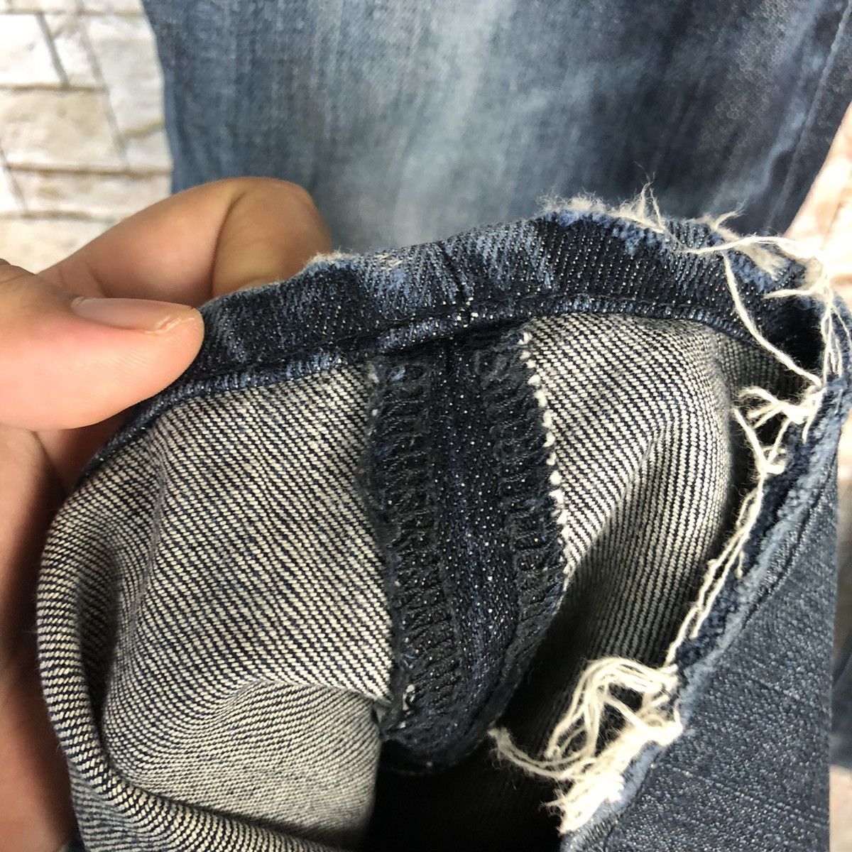 Uniqlo Japan uniqlo faded Blue vintage denim Jeans #A348 Size US 33 - 14 Thumbnail