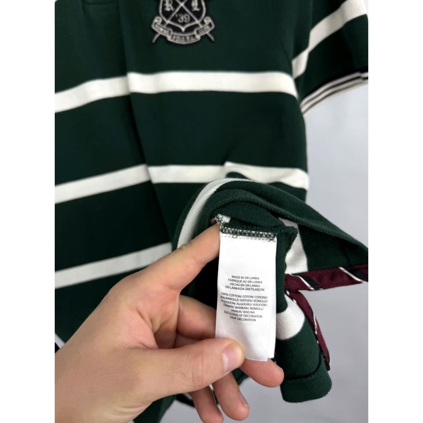 Ralph Lauren 🇺🇸 Polo Ralph Lauren Rowing Club Custom Slim Fit Shirt size L Green - Excellent Condition Size US L / EU 52-54 / 3 - 6 Thumbnail
