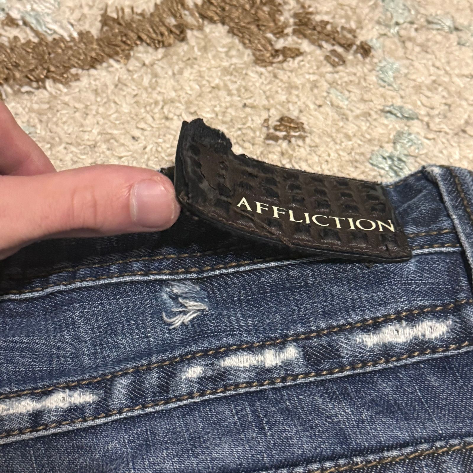 Affliction Affliction Cooper Relaxed Bootcut Jeans 32x34 Distressed Size US 32 / EU 48 - 11 Thumbnail