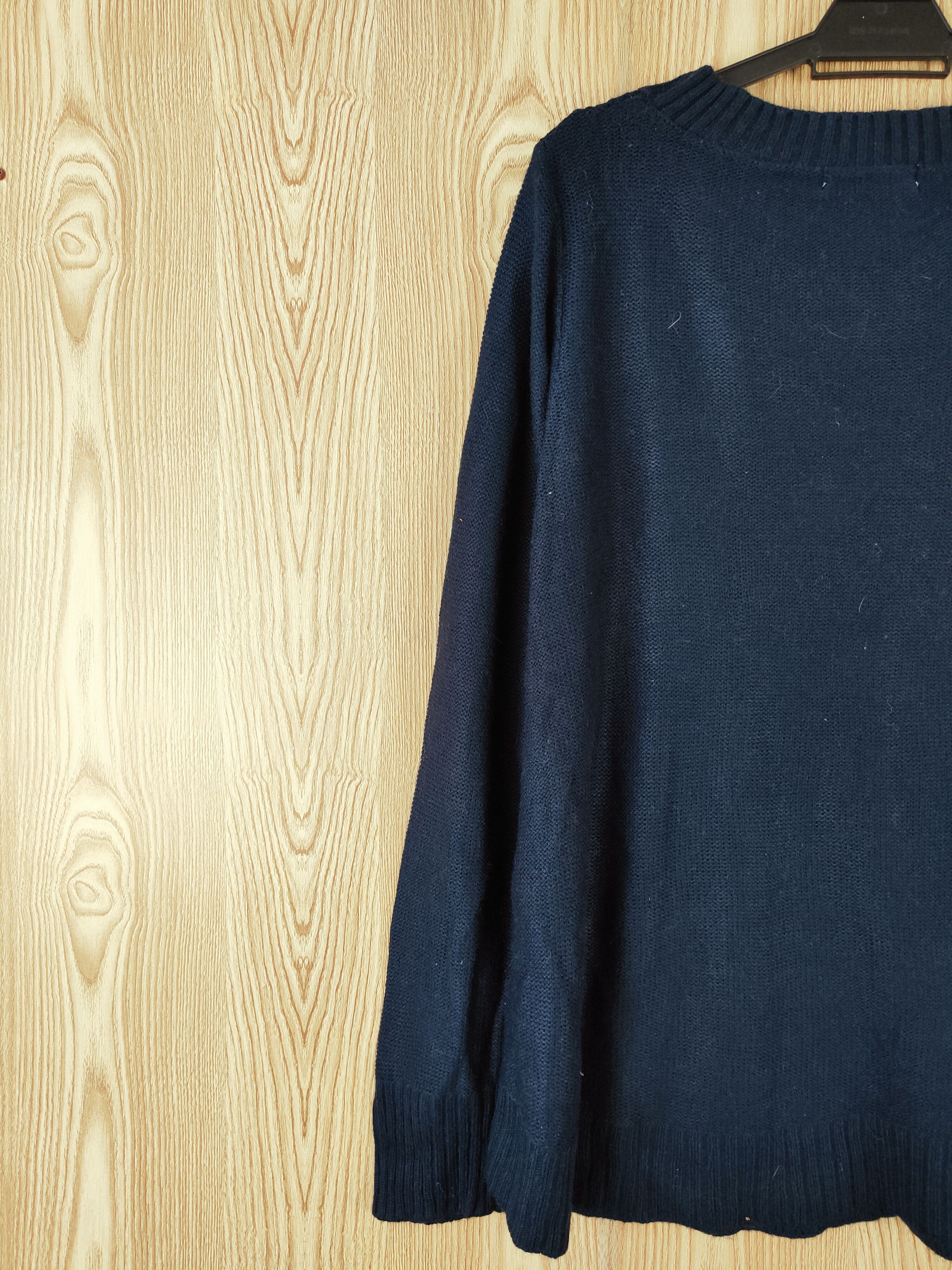 Aran Isles Knitwear × Japanese Brand × Vintage Luciole Navy Knitwear Blouses#W482 Size L / US 10 / IT 46 - 8 Thumbnail