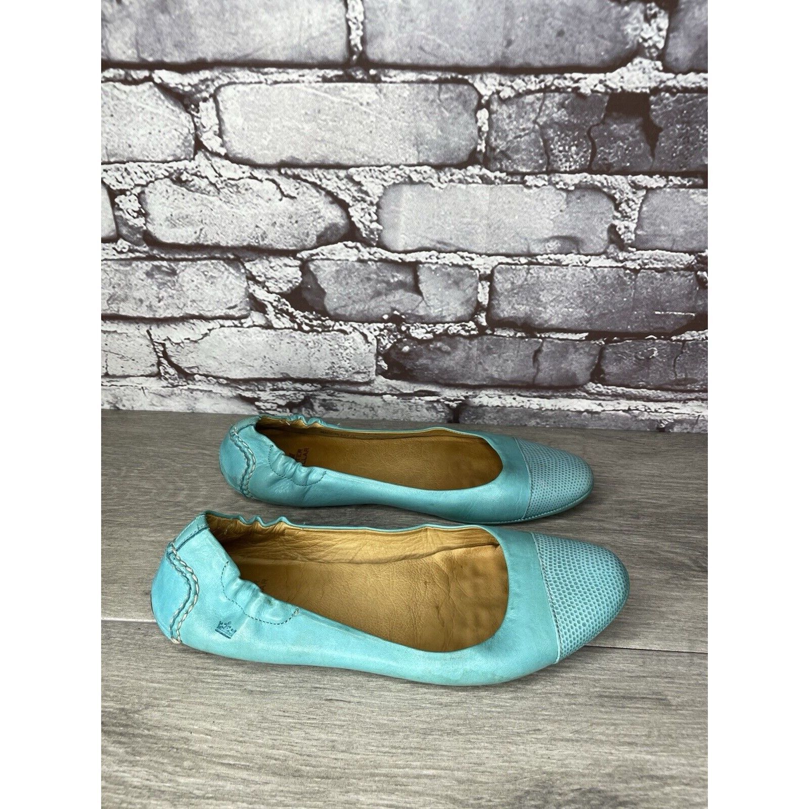 Peter Millar Peter Millar Blue Leather Snake Cap Toe Ballet Flats Shoes W Size US 6.5 / IT 36.5 - 12 Thumbnail