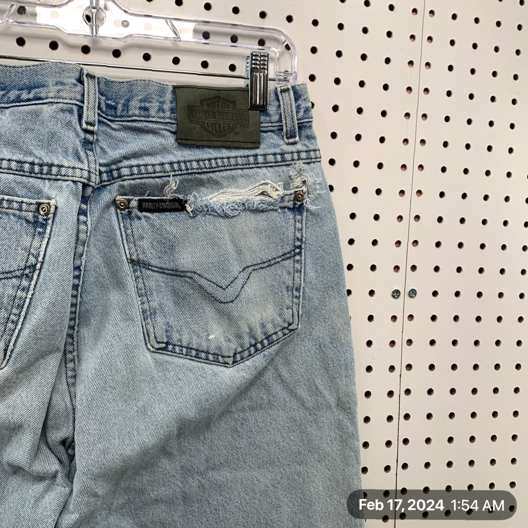 Harley Davidson VINTAGE Harley-Davidson Blue Denim Jeans Mens Regular Fit 32x30 Distressed USA Size US 32 / EU 48 - 7 Thumbnail