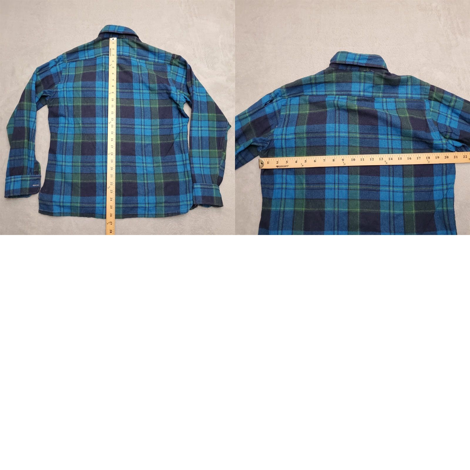 Vintage VINTAGE The Broadway Shirt Mens M Blue Plaid Wool Flannel Shirt Size US M / EU 48-50 / 2 - 8 Thumbnail