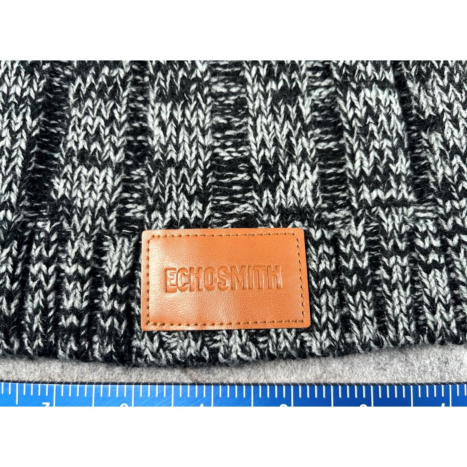 Vintage HitWear Hat Beanie Mens One Size Black Gray Striped Knit Echosmith Music Winter Size ONE SIZE - 2 Thumbnail