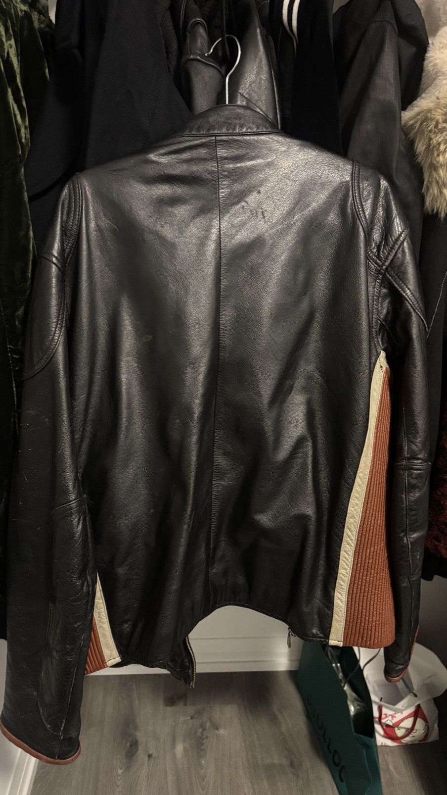 Wilsons Leather Vintage Wilsons Leather Moto Jacket Y2K Racer Black Brown M Size US M / EU 48-50 / 2 - 2 Thumbnail