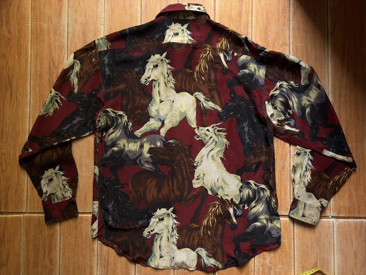 Kenzo KENZO JEANS Silk Horse Pattern Long Sleeve Size XXS / US 00 / IT 34 - 2 Thumbnail