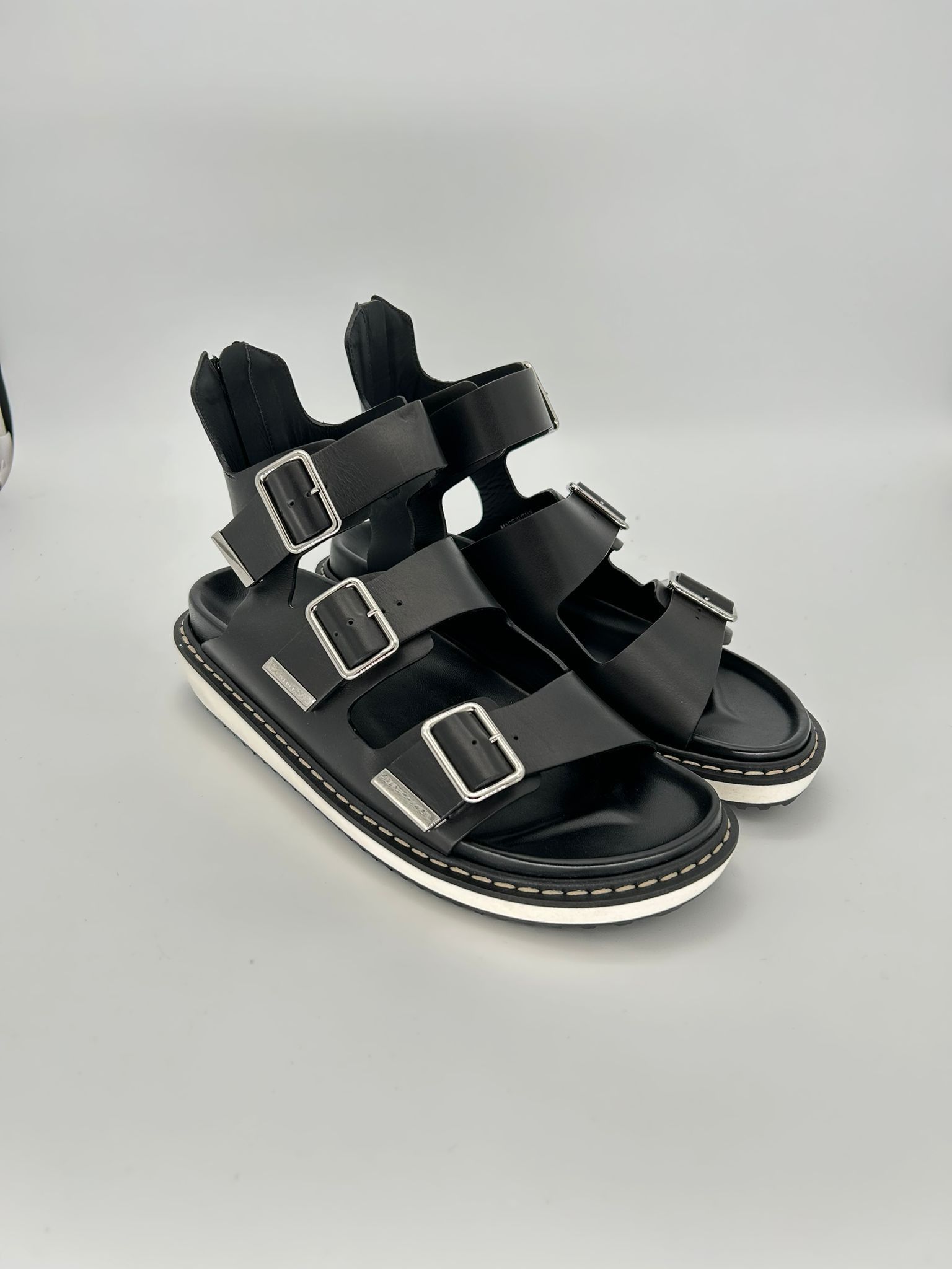 Givenchy Givenchy Black Leather Belted Sandals Size US 8 / EU 41 - 1 Thumbnail