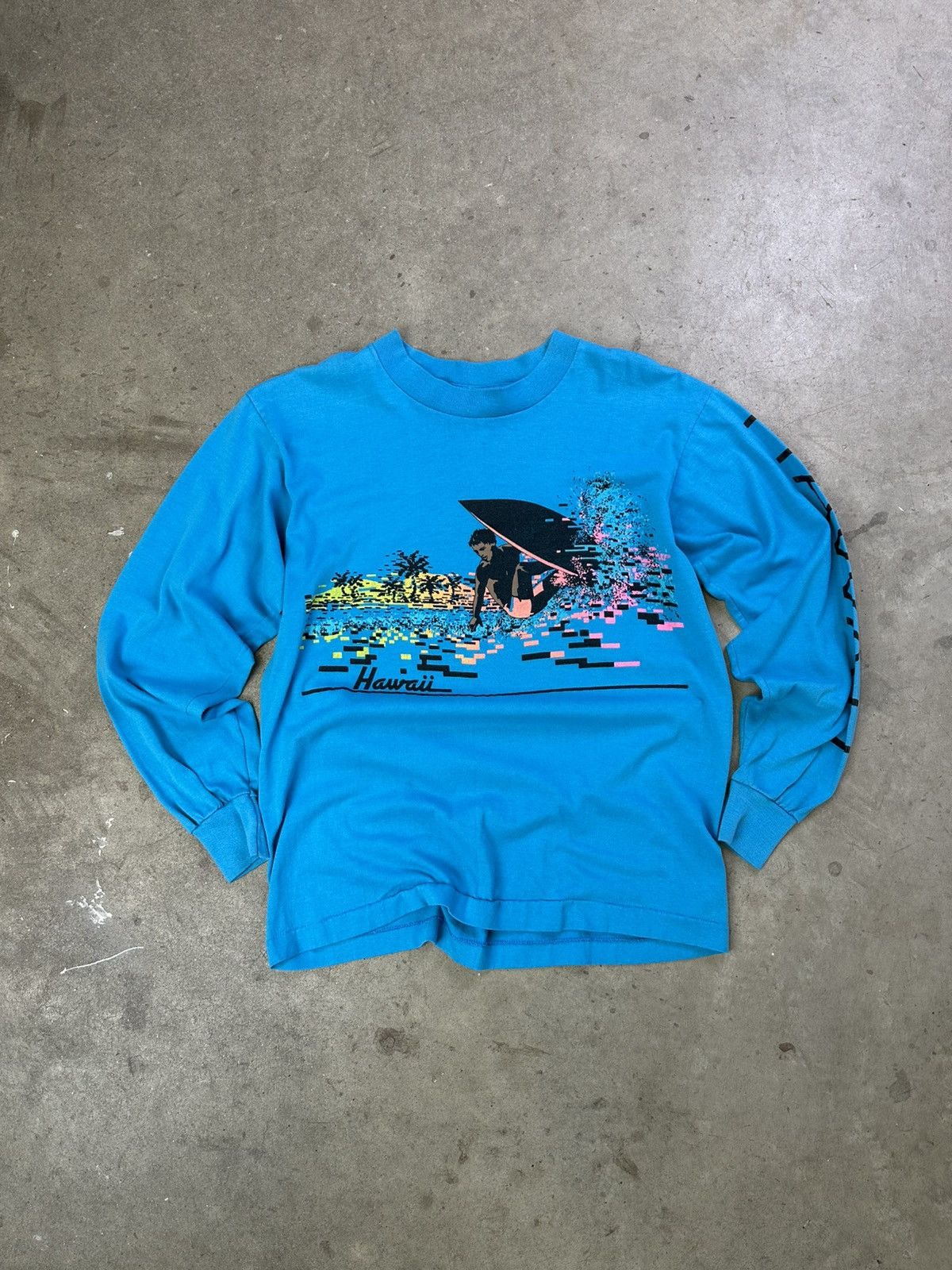 Vintage vintage 80s hawaii all over print graphic surfing longsleeve Size US M / EU 48-50 / 2 - 1 Thumbnail