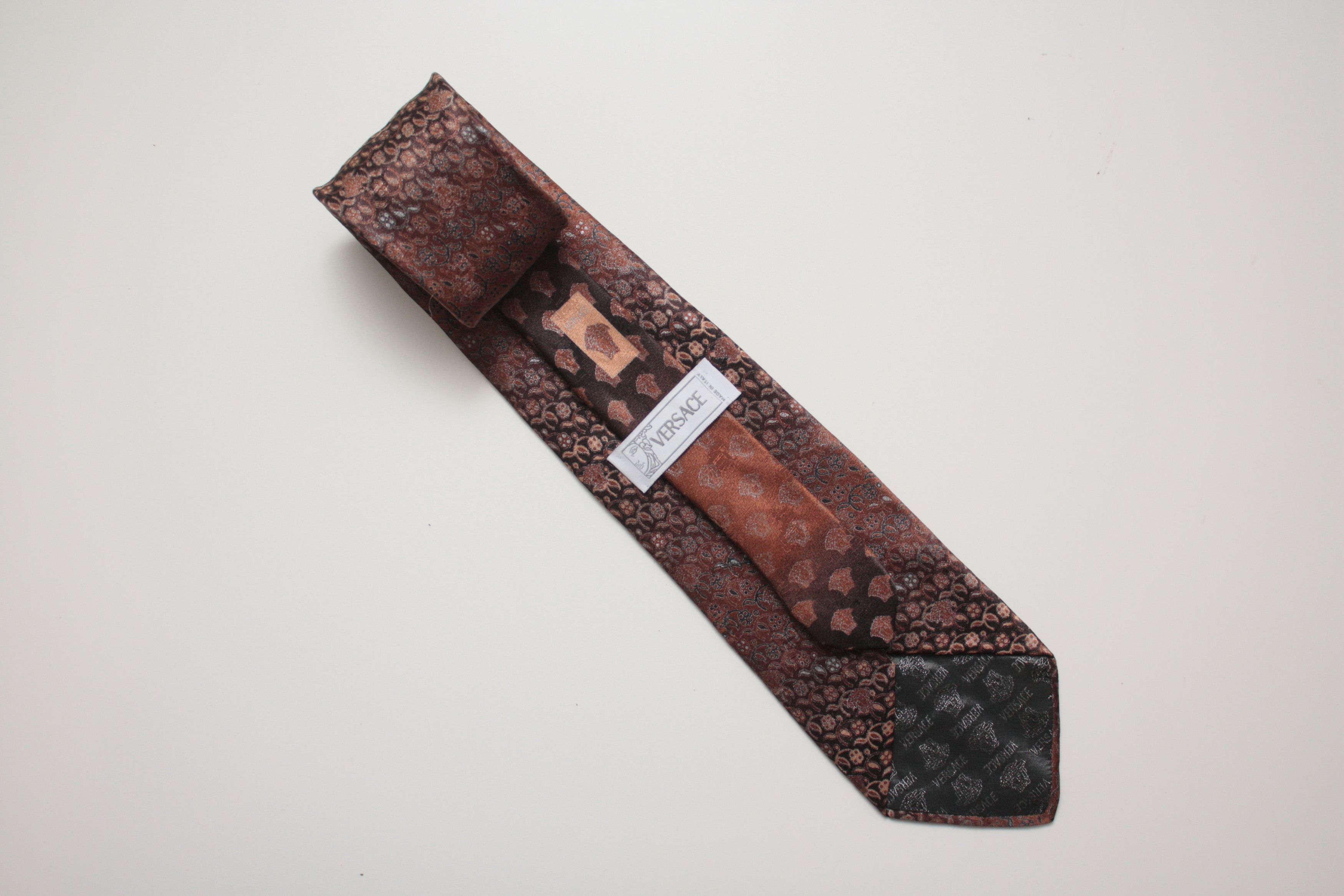 Versace Versace Brown Silk Tie Made In Italy Size ONE SIZE - 1 Thumbnail