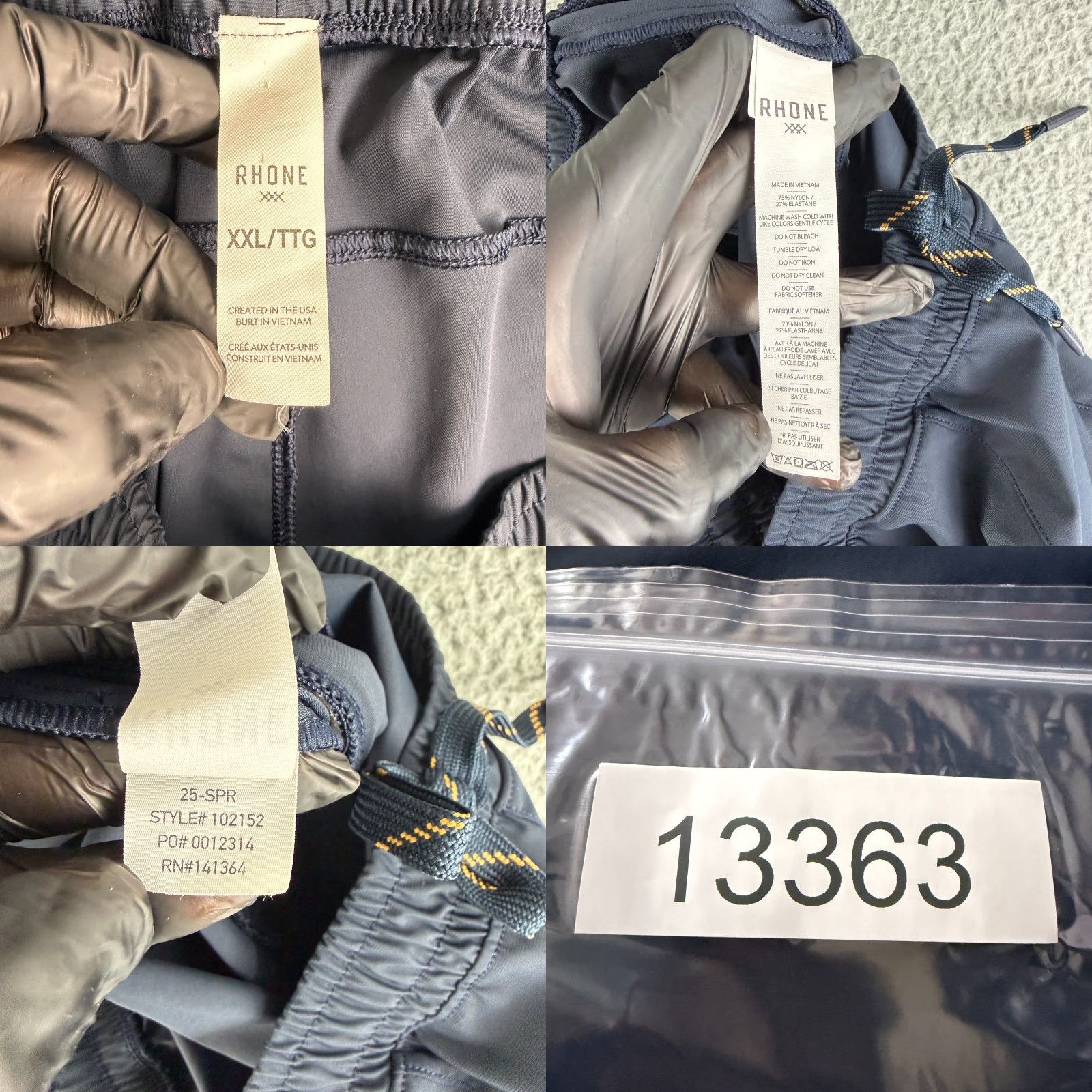 Rhone Rhone Pursuit Pant Mens Size XXL True Navy Blue Pull On Elastic Waist Activewear Jogger Regular Fit Casual Pants Men Size US 39 - 9 Thumbnail