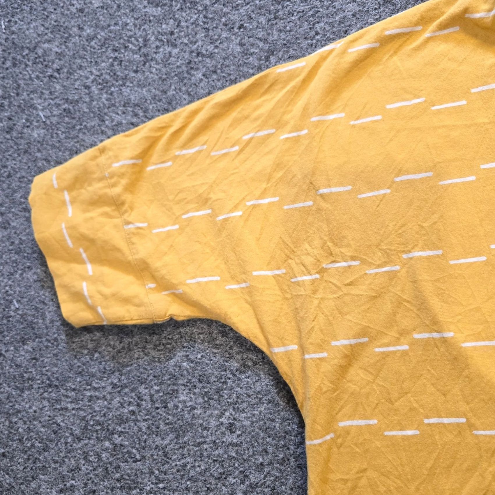Vintage Garnet Hill Top Women Small Yellow Striped Short Sleeve Boxy Stretch Casual T-Shirt Regular Fit Mens? Size S / US 4 / IT 40 - 3 Thumbnail