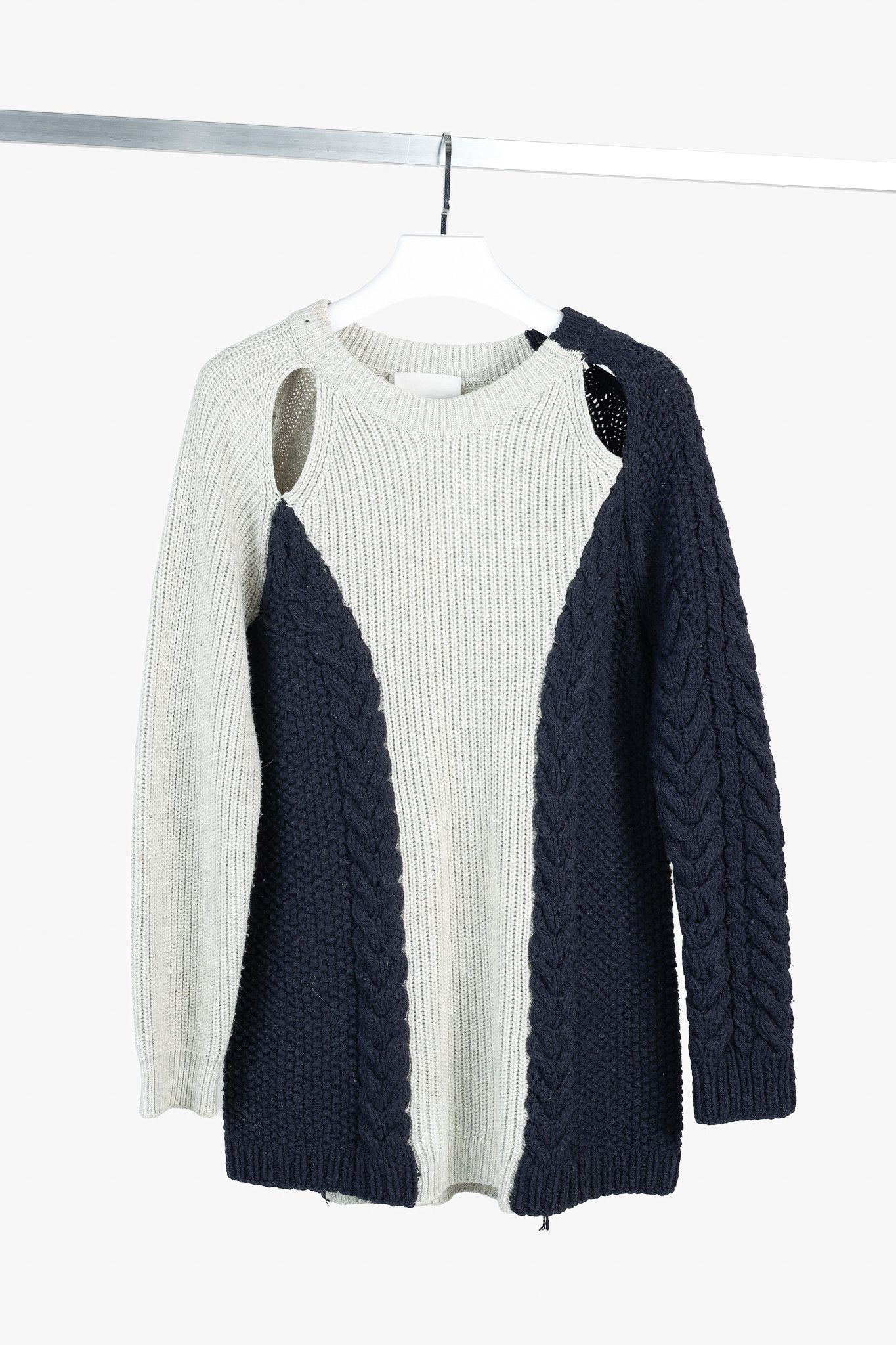 3.1 Phillip Lim 3.1 Phillip Lim AW/12 Runway Cable-Knit Cutout Sweater Size M / US 6-8 / IT 42-44 - 1 Thumbnail