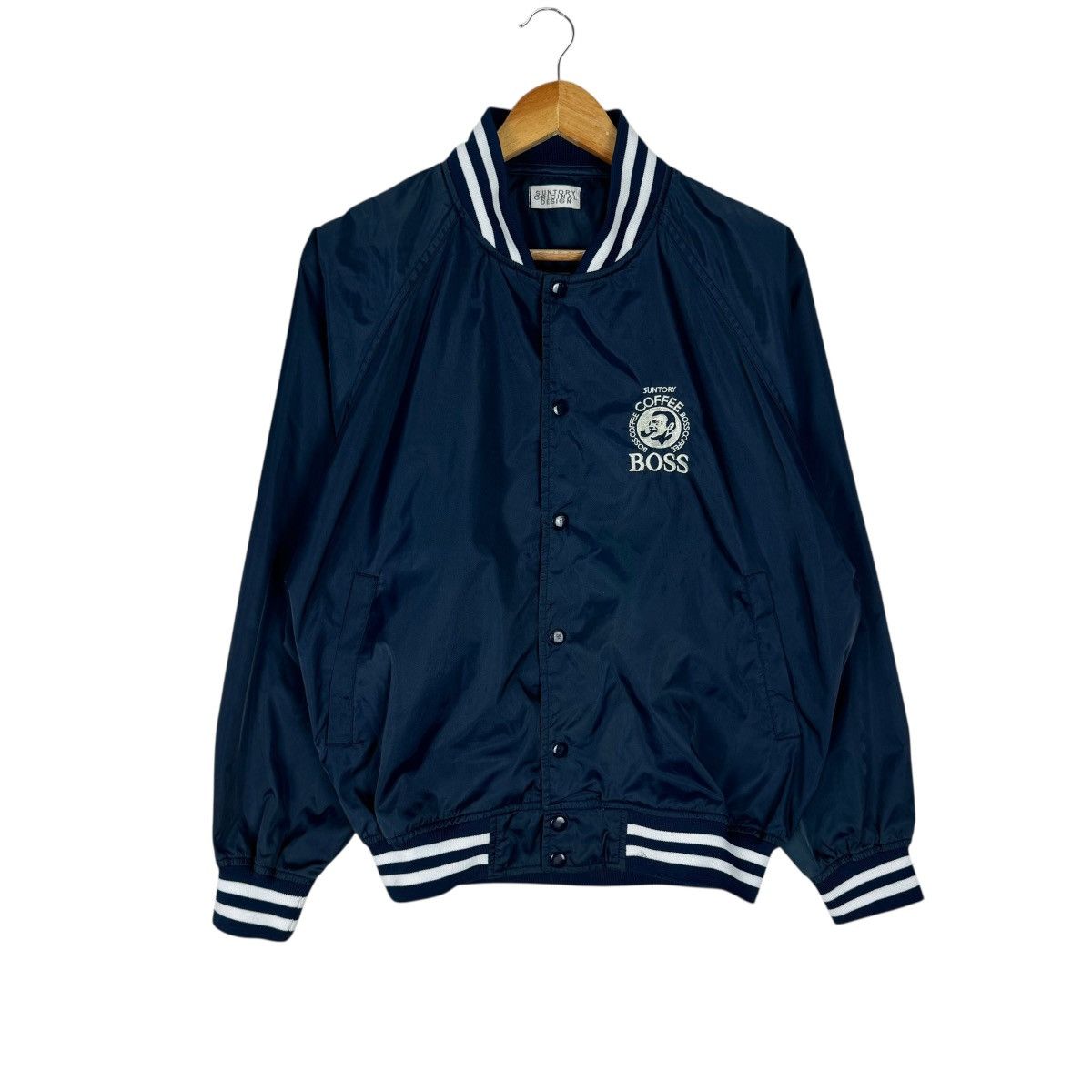 Japanese Brand 🌟SUNTORY BOSS COFFEE VARSITY SNAP BUTTON JACKET Size US S / EU 44-46 / 1 - 2 Thumbnail