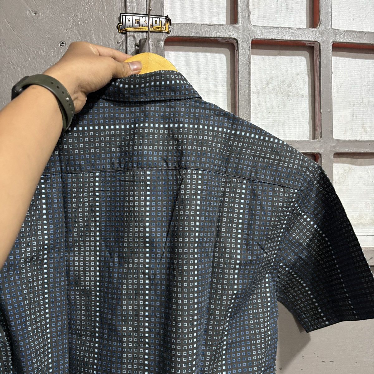 Yves Saint Laurent Saint Laurent Jeans YSL vtg mens Blue Plaid Short Sleeve Size US S / EU 44-46 / 1 - 8 Thumbnail