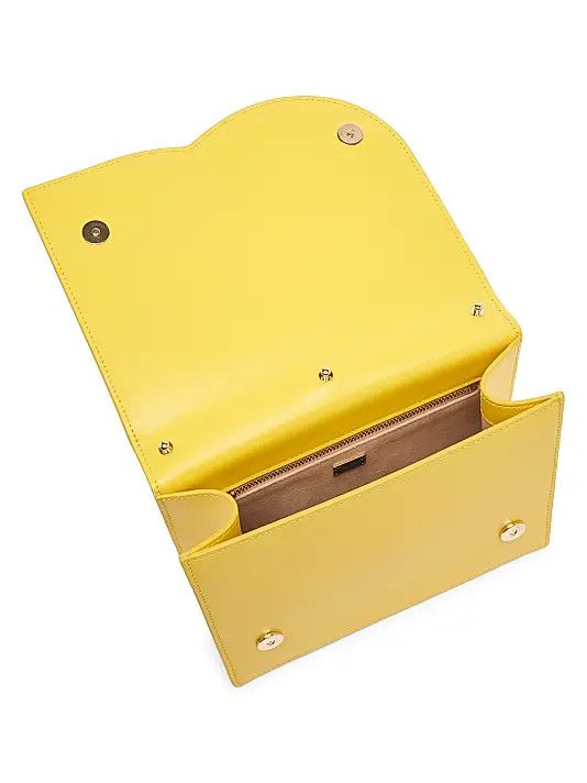Dolce & Gabbana os11x1225 Size: OS / DG Leather Flap Crossbody Bag in Yellow Size ONE SIZE - 4 Thumbnail