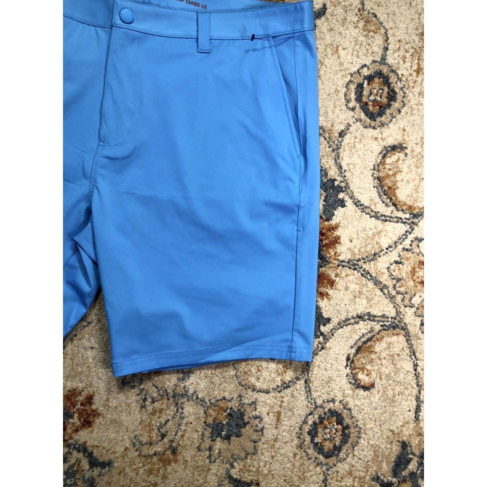 Rhone Rhone Mens 38 Blue Performance Stretch Chino Shorts 9 Inseam Casual Summer Golf Size US 38 / EU 54 - 5 Thumbnail