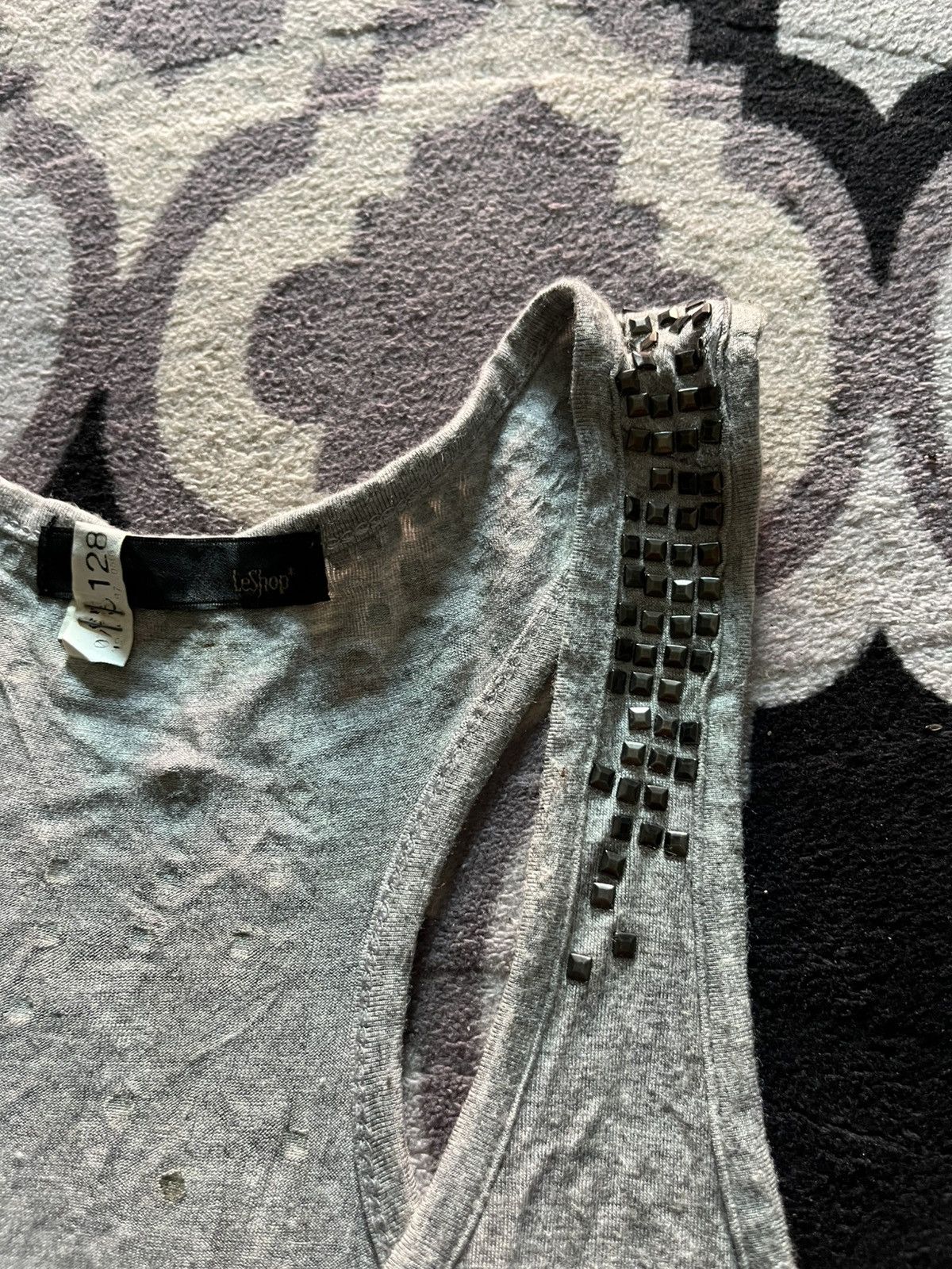 Le Grande Bleu (L.G.B.) LeShop skull studed tanktop y2k Size US M / EU 48-50 / 2 - 6 Thumbnail