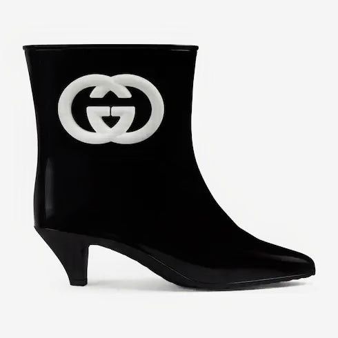 Gucci Interlocking G Rubber Ankle Boots SIZE 36 display picture 3