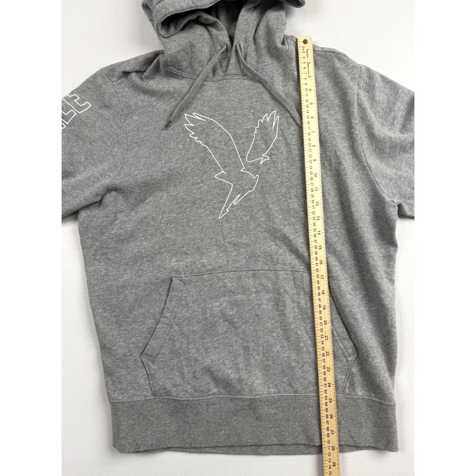 Vintage VINTAGE American Eagle Hoodie Sweatshirt Mens L Gray Pullover Fleece Eagle Graphic Size US L / EU 52-54 / 3 - 4 Thumbnail