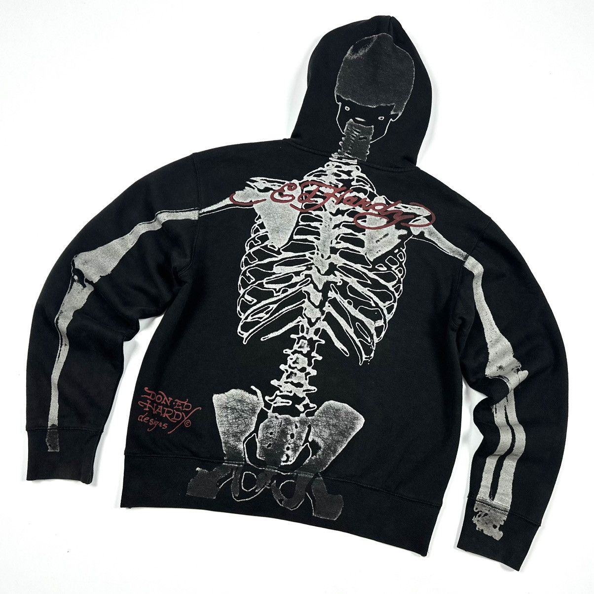 Ed Hardy Vintage Ed Hardy x Christian Audigier Skeleton Zip Hoodie Size US XL / EU 56 / 4 - 1 Thumbnail
