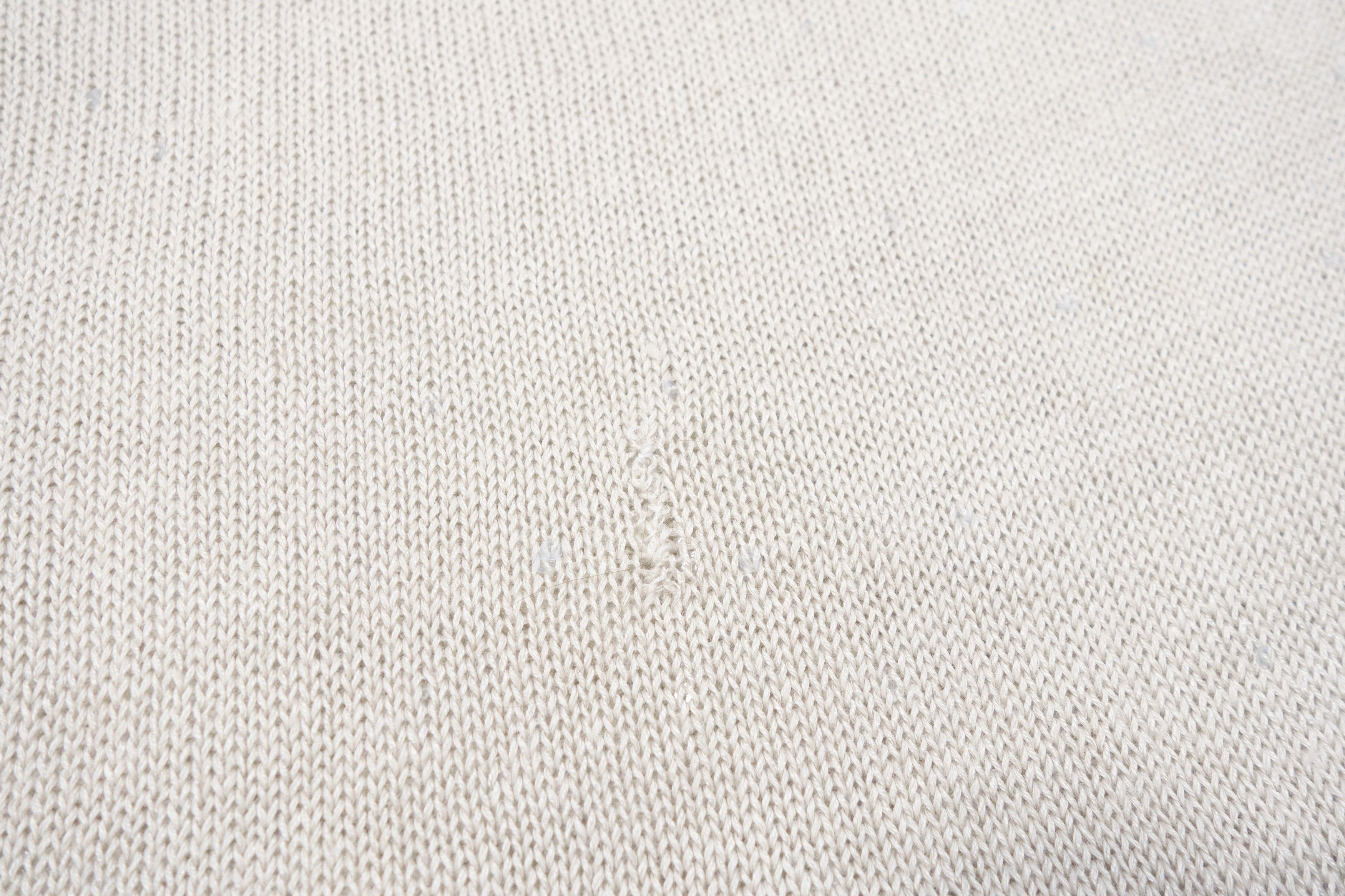Brunello Cucinelli Sequined Linen & Silk Short Sleeve Knit Sweater Size M / US 6-8 / IT 42-44 - 6 Thumbnail