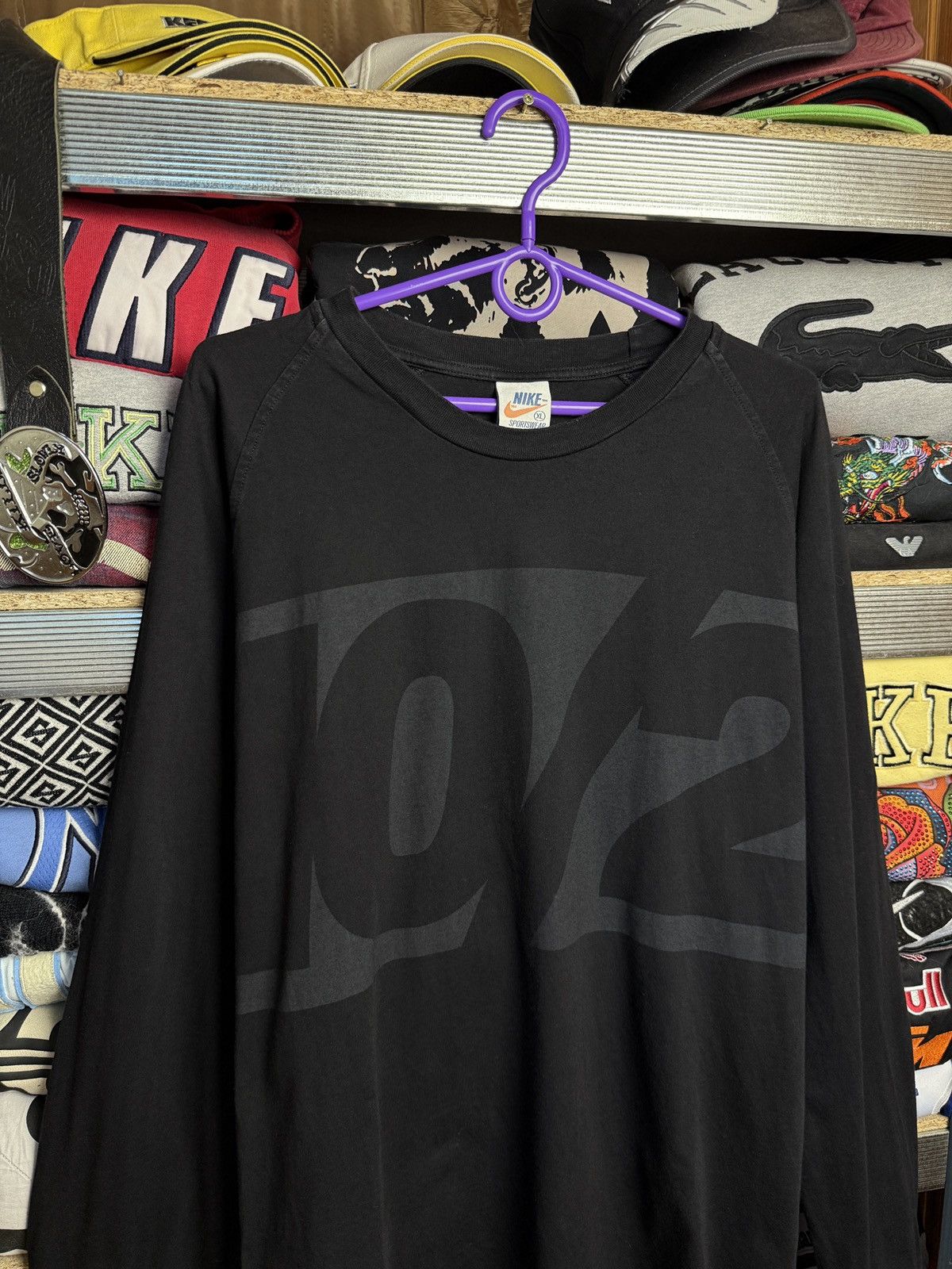 Nike Vintage 00s Nike 10/2 Yellow Logo Tee Shirt Long Sleeve Size US XL / EU 56 / 4 - 3 Thumbnail