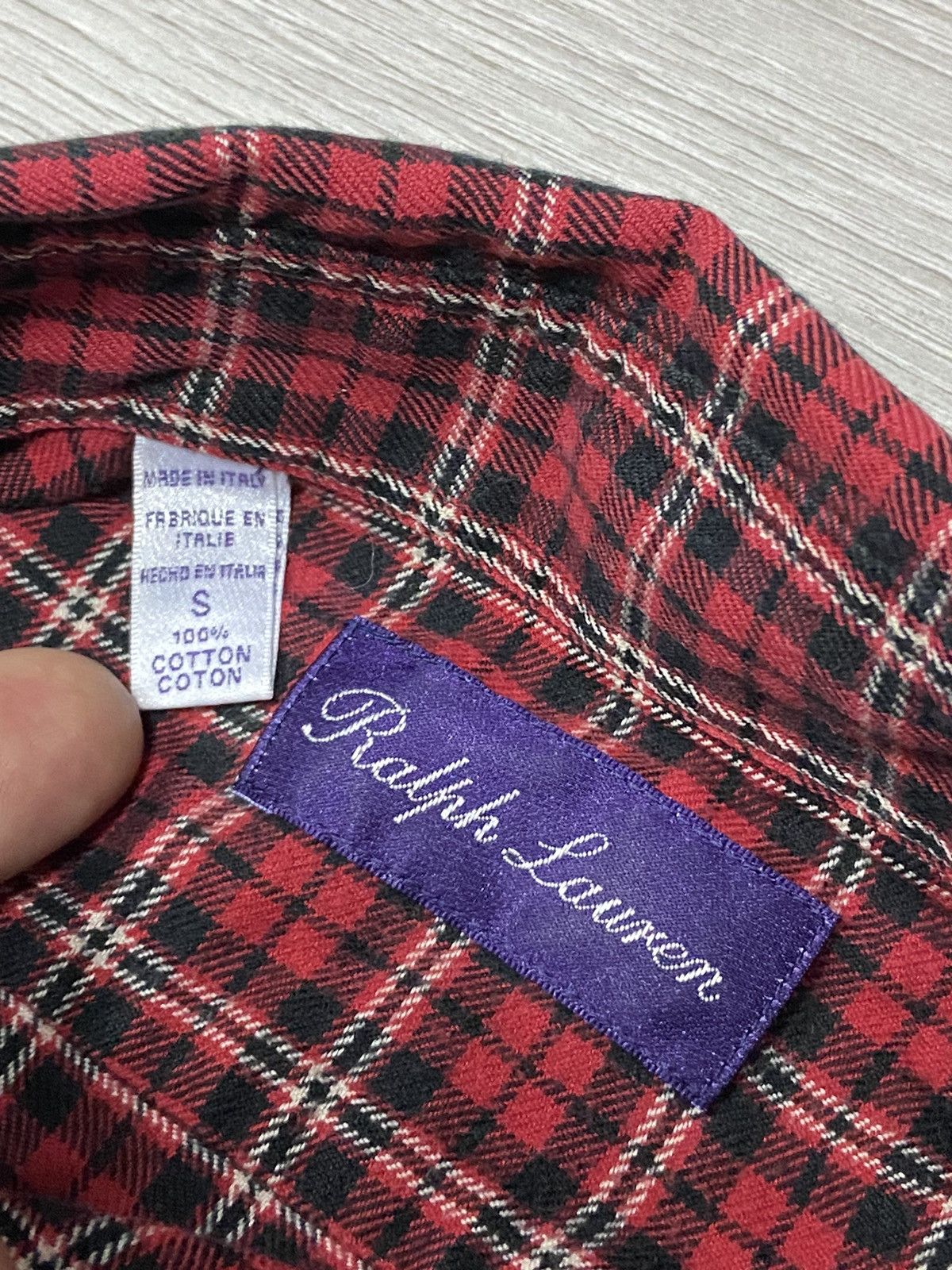 Ralph Lauren Purple Label POLO purple label Ralph Lauren check shirt buttons flannel Size US S / EU 44-46 / 1 - 3 Thumbnail