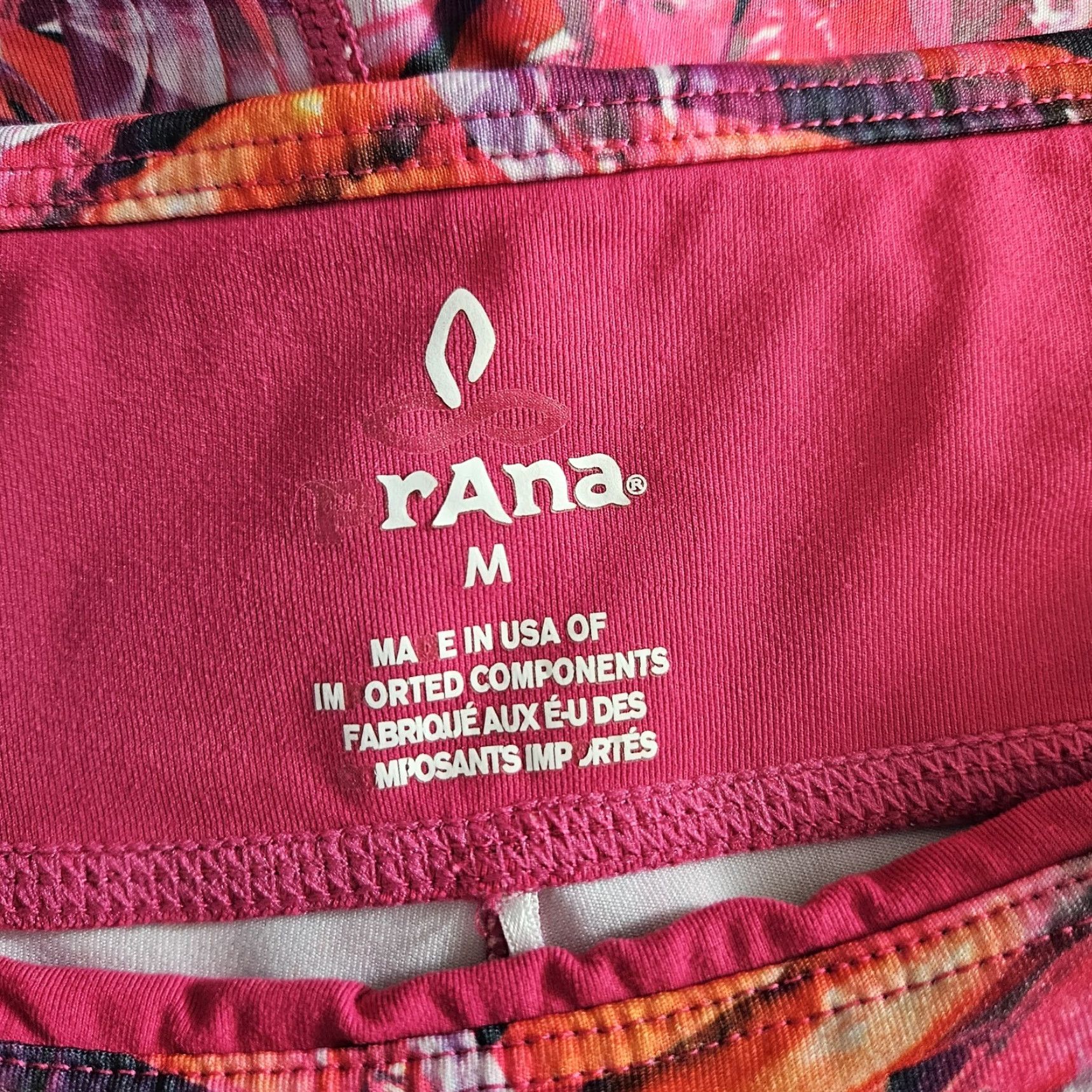 Prana prAna Womens Capri Leggings Sz Medium Pink Purple Leaf Print Mid Rise Capri Leggings Womens M Pink Leaf Print 20in Inseam Activewear Size 32" / US 10 / IT 46 - 5 Thumbnail