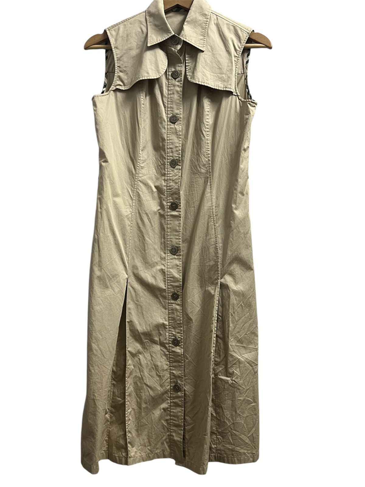 Burberry × Burberry Prorsum BURBERRY sleeveless dress cotton plain button up Size XS / US 0-2 / IT 36-38 - 1 Thumbnail