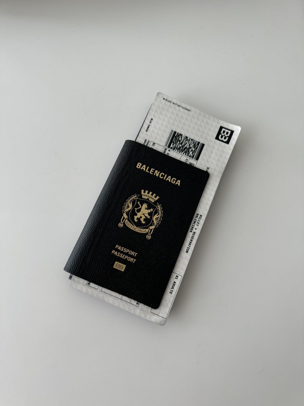 Balenciaga Balenciaga Passport Wallet with Ticket Size ONE SIZE - 4 Thumbnail