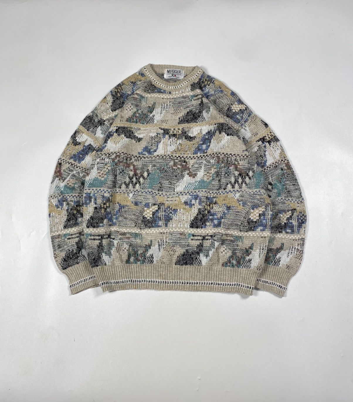 Other Vintage Mugger Italy Pattern Knitwear Size US XL / EU 56 / 4 - 1 Thumbnail