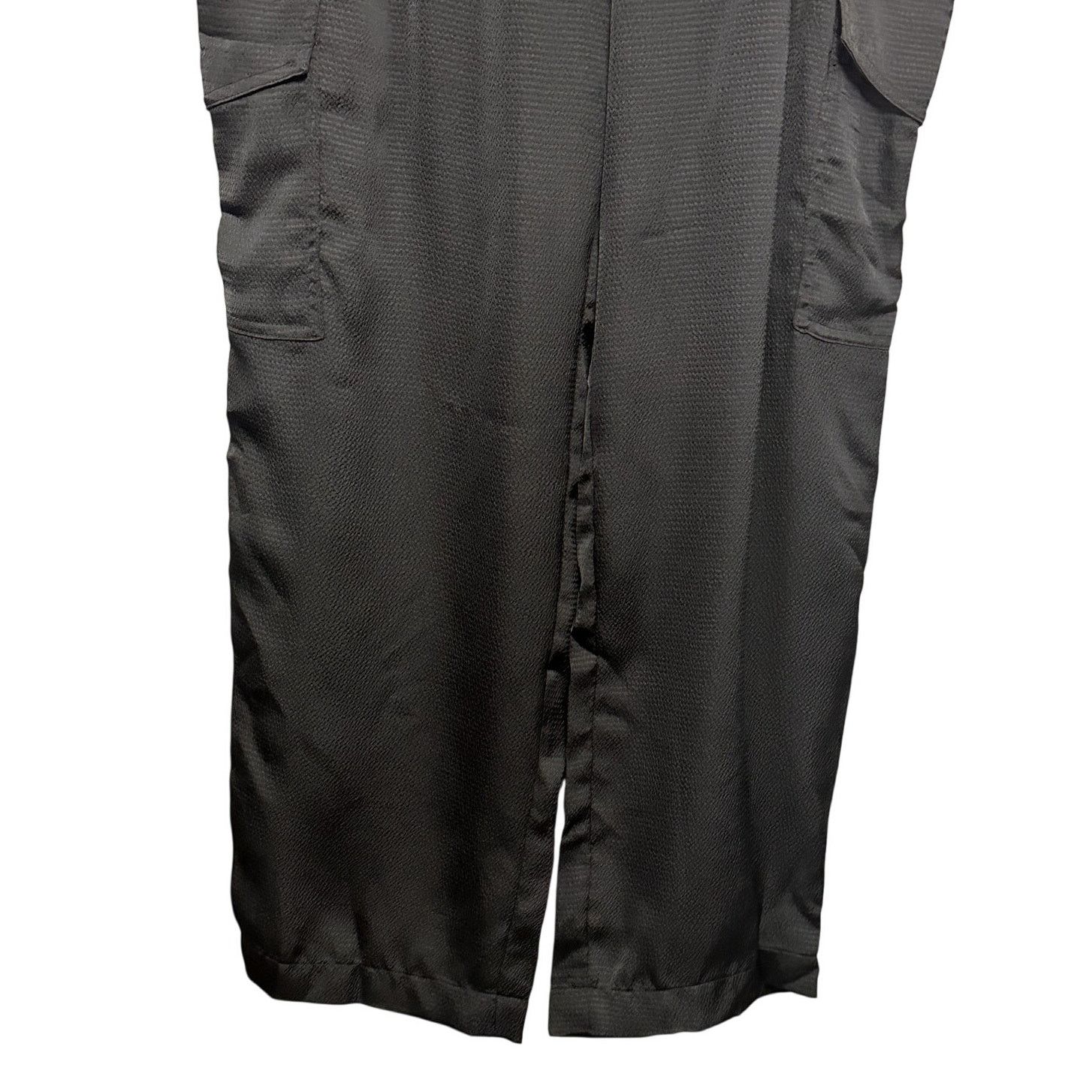 Michael Kors Michael Kors Womens Black Textured Pleated Cargo Pants 10NWT Size 32" / US 10 / IT 46 - 4 Thumbnail
