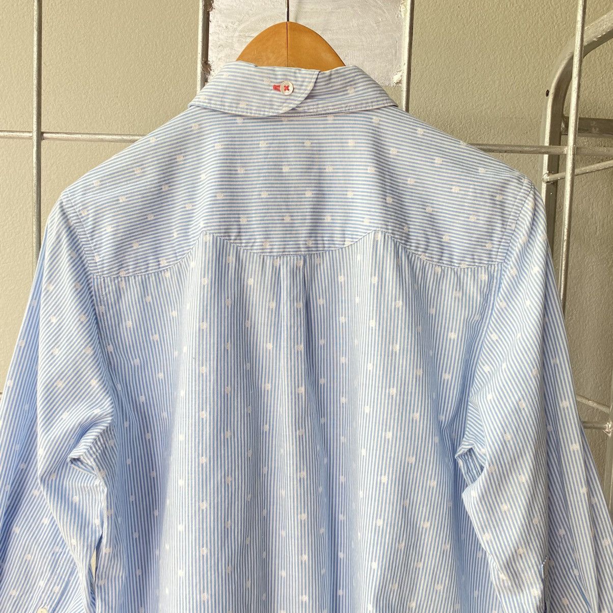 Frapbois FRAPBOIS Light Blue Stripe Polka Dot Shirt Size M / US 6-8 / IT 42-44 - 9 Thumbnail
