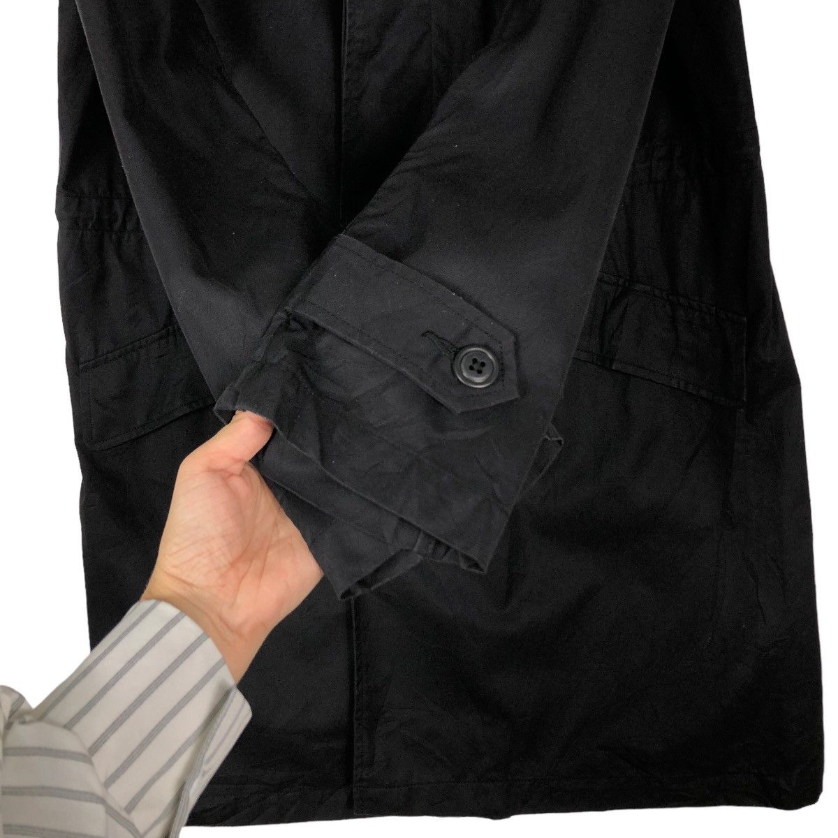 Issey Miyake 🔥Rich Black - Fly Coats Long Jacket Journal Standard Japan Size US M / EU 48-50 / 2 - 13 Thumbnail