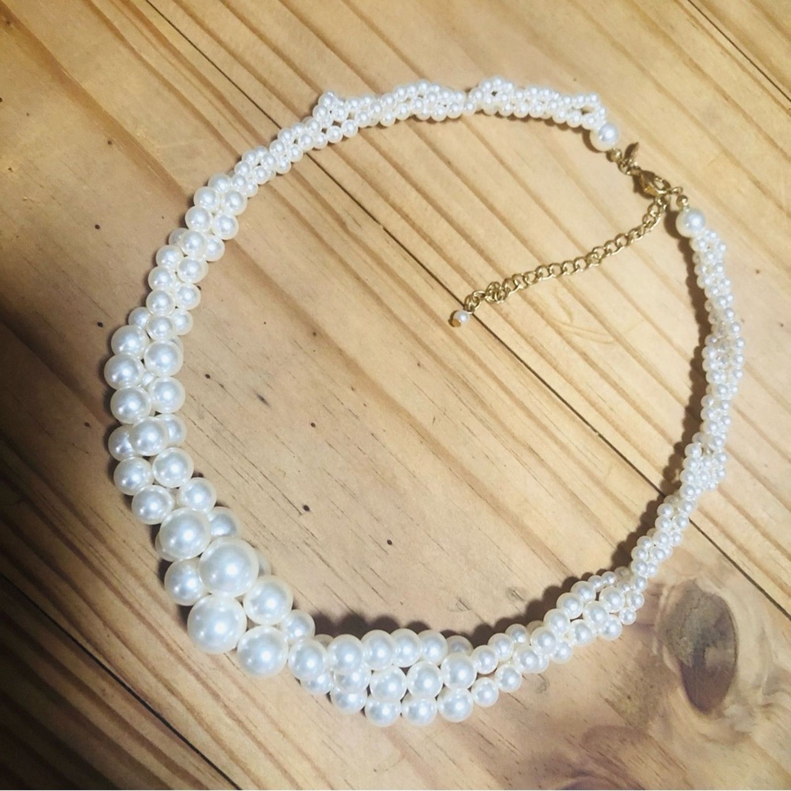 Vintage Vintage Roman triple twisted graduated cream pearl necklace Size ONE SIZE - 5 Thumbnail