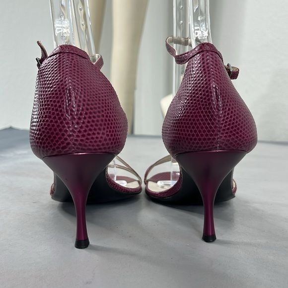 Dior × Vintage VTG DIOR Snake Strappy Letter Silver Dangle Charm Stiletto S Size US 8 / IT 38 - 9 Thumbnail