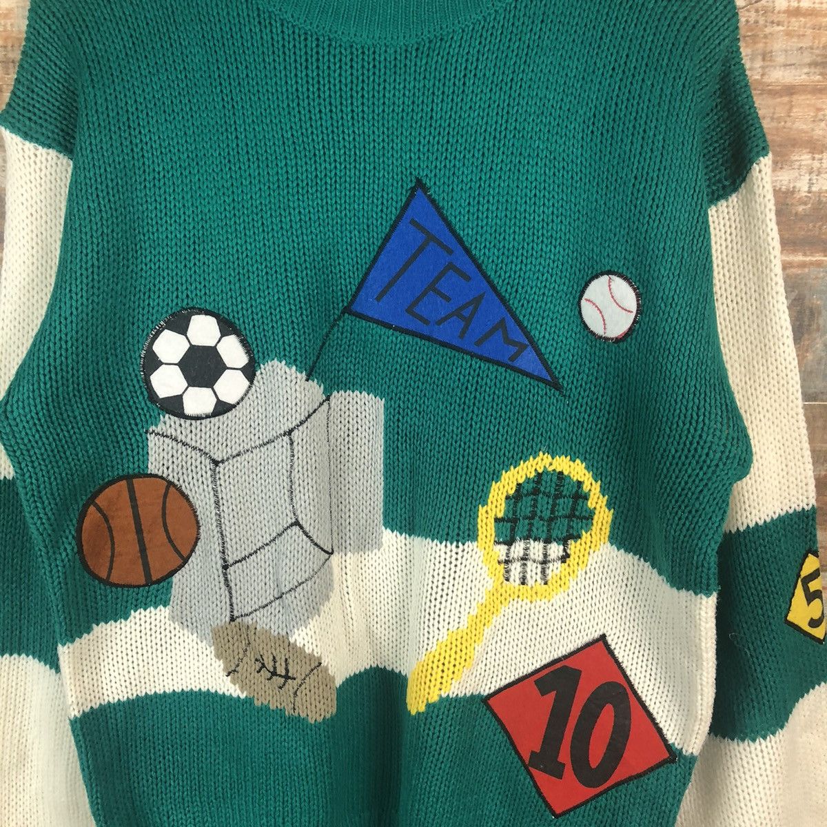 Homespun Knitwear Japan sportwear Green Knitwear sweatshirt #A2283 Size US M / EU 48-50 / 2 - 5 Thumbnail
