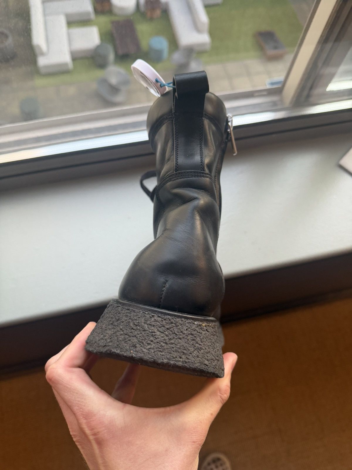 Rick Owens RICK OWENS GLITTER COMBAT BOOTS Size US 12 / EU 45 - 7 Thumbnail