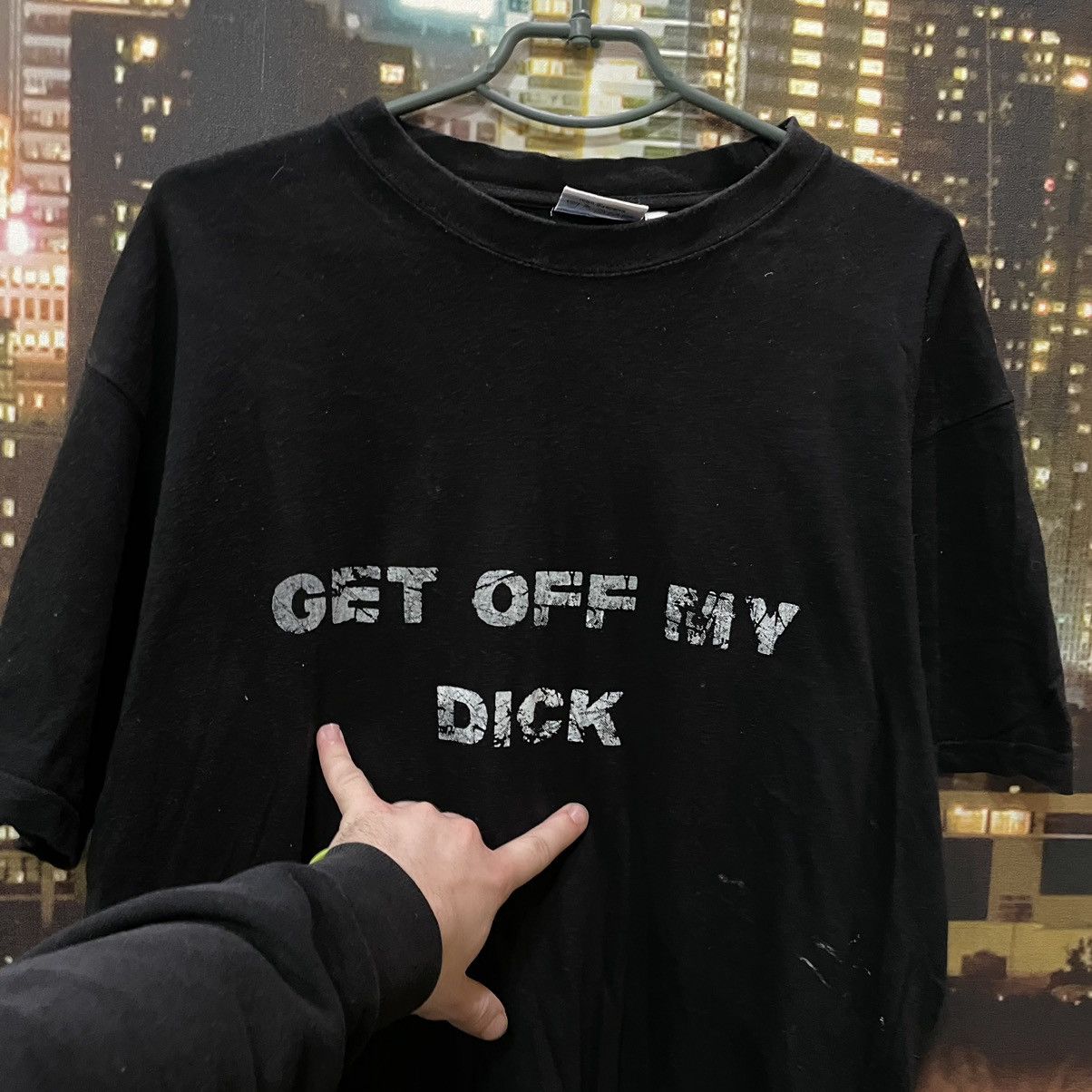 Band Tees VINTAGE 90S HUMOR TEE GET OFF MY DICK PENIS FUNNY PORNO XXX Size US L / EU 52-54 / 3 - 3 Thumbnail