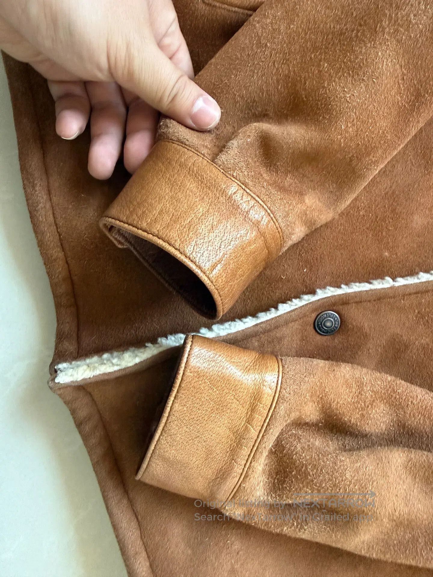 The Flat Head Brown Suede Rancher Coat with Shearling Lining. Size US S / EU 44-46 / 1 - 5 Thumbnail