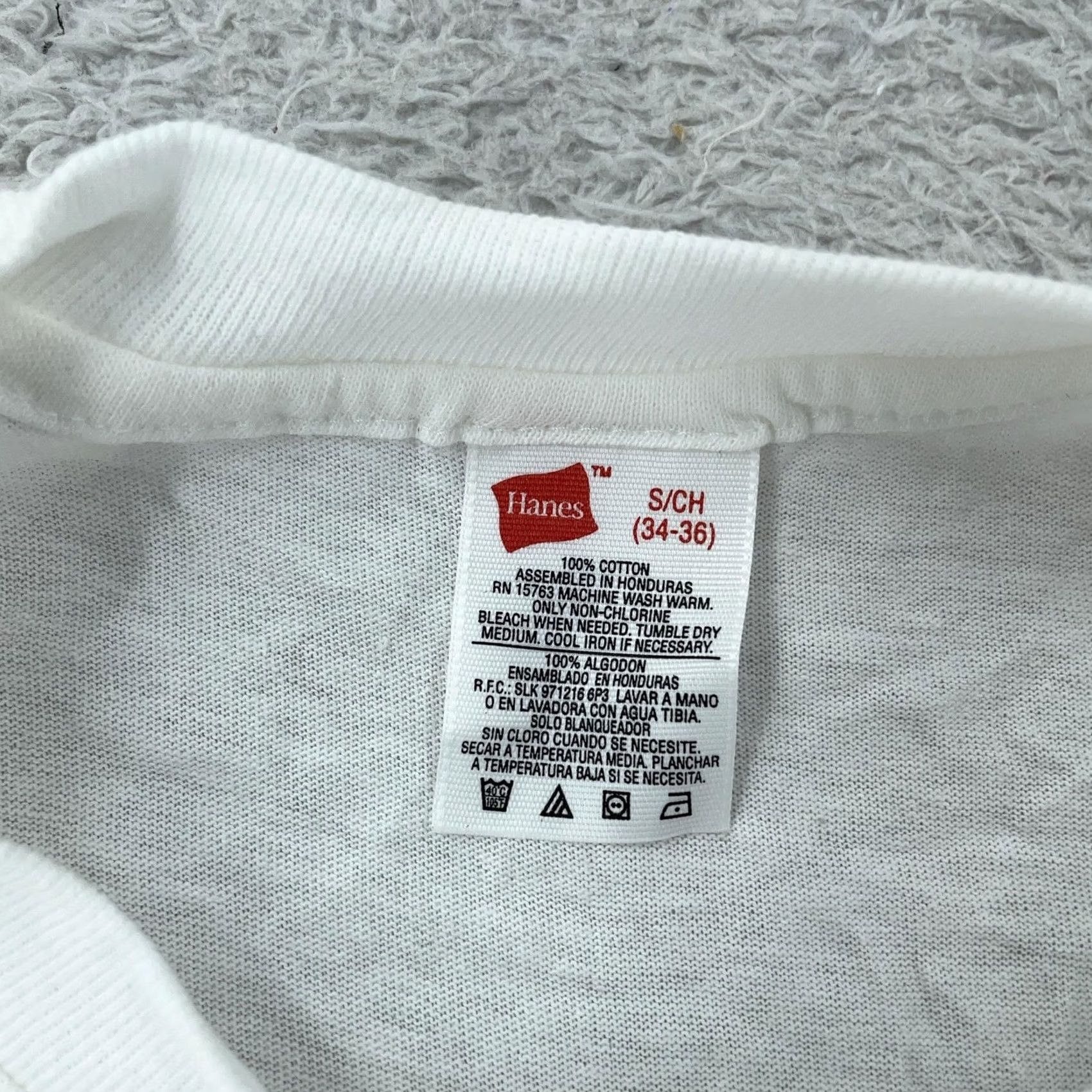 Hanes VINTAGE Hanes Blank White T-Shirt Mens S Crewneck Short Sleeve Cotton Basic Size US S / EU 44-46 / 1 - 7 Thumbnail
