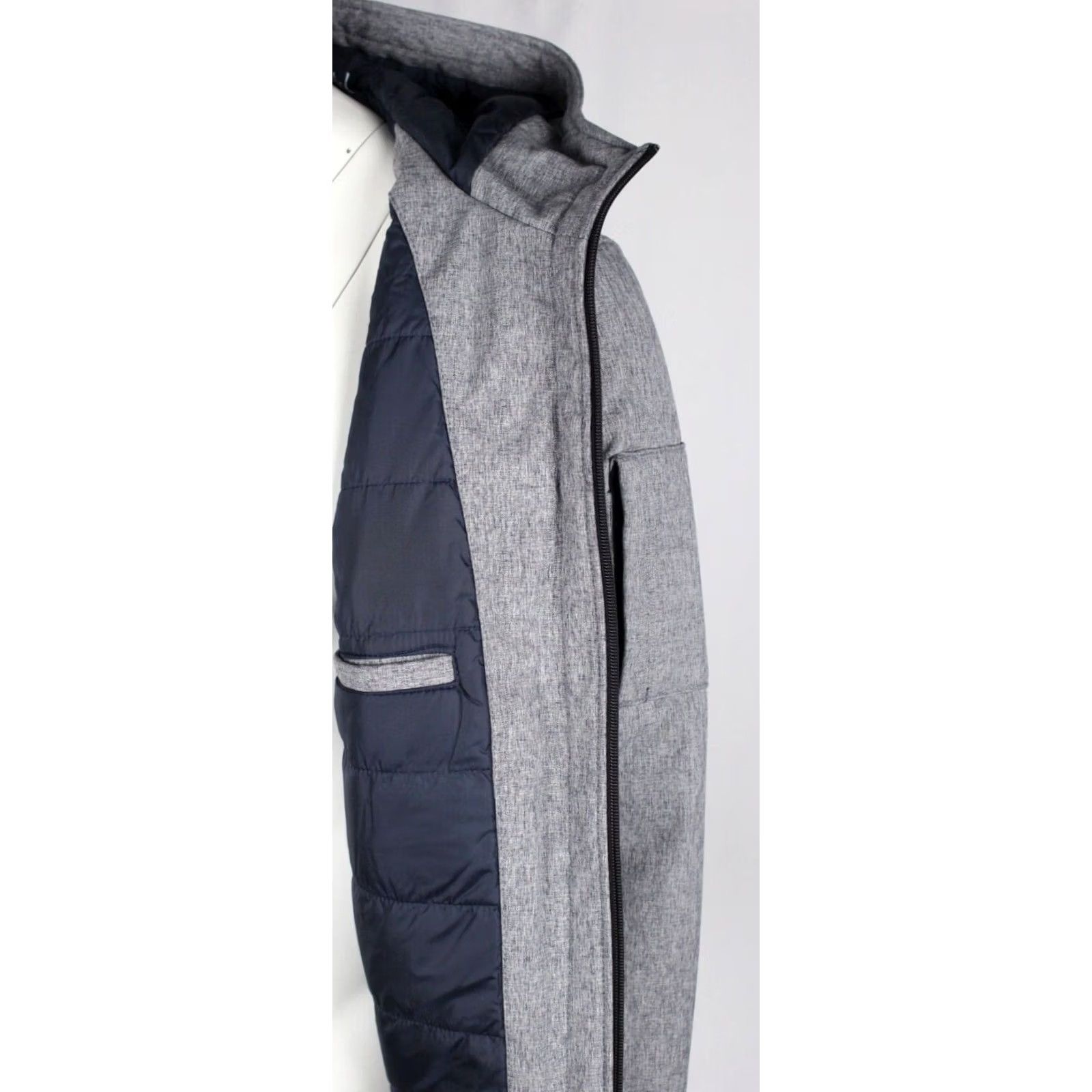 Tommy Hilfiger Tommy Hilfiger Men's Jacket Full Zip Hooded 3 Layer Softshell Heather Gray Size US L / EU 52-54 / 3 - 6 Thumbnail