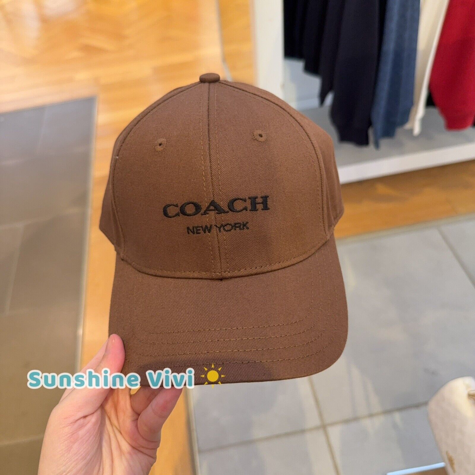 Coach NWT Coach Baseball Hat 100% Organic Cotton CH409 Saddle xs/s Size ONE SIZE - 1 Thumbnail