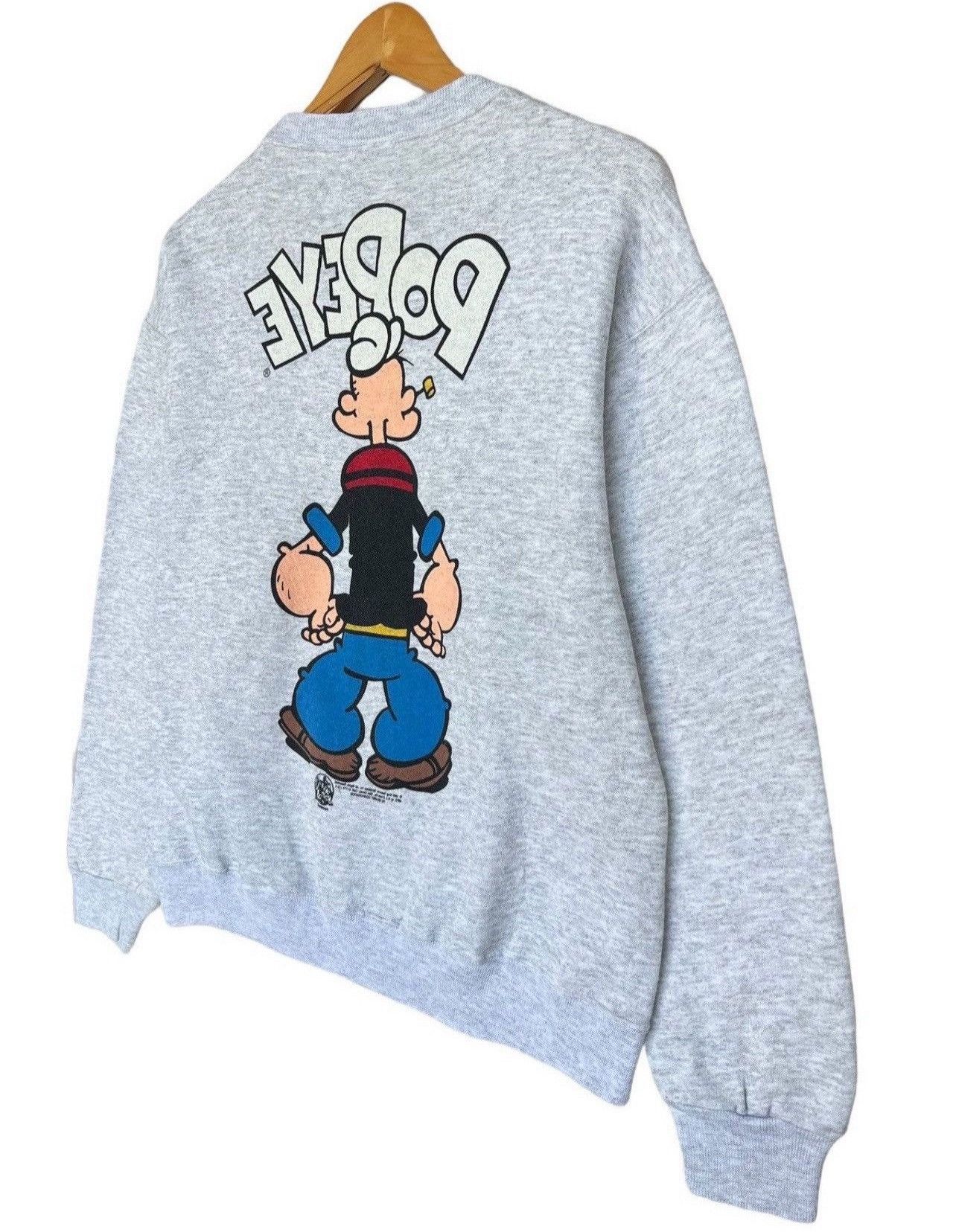 Cartoon Network × Vintage Vintage 90s Popeye Sweater Popeye Crewneck Popeye Sweatshirt Size US L / EU 52-54 / 3 - 7 Thumbnail