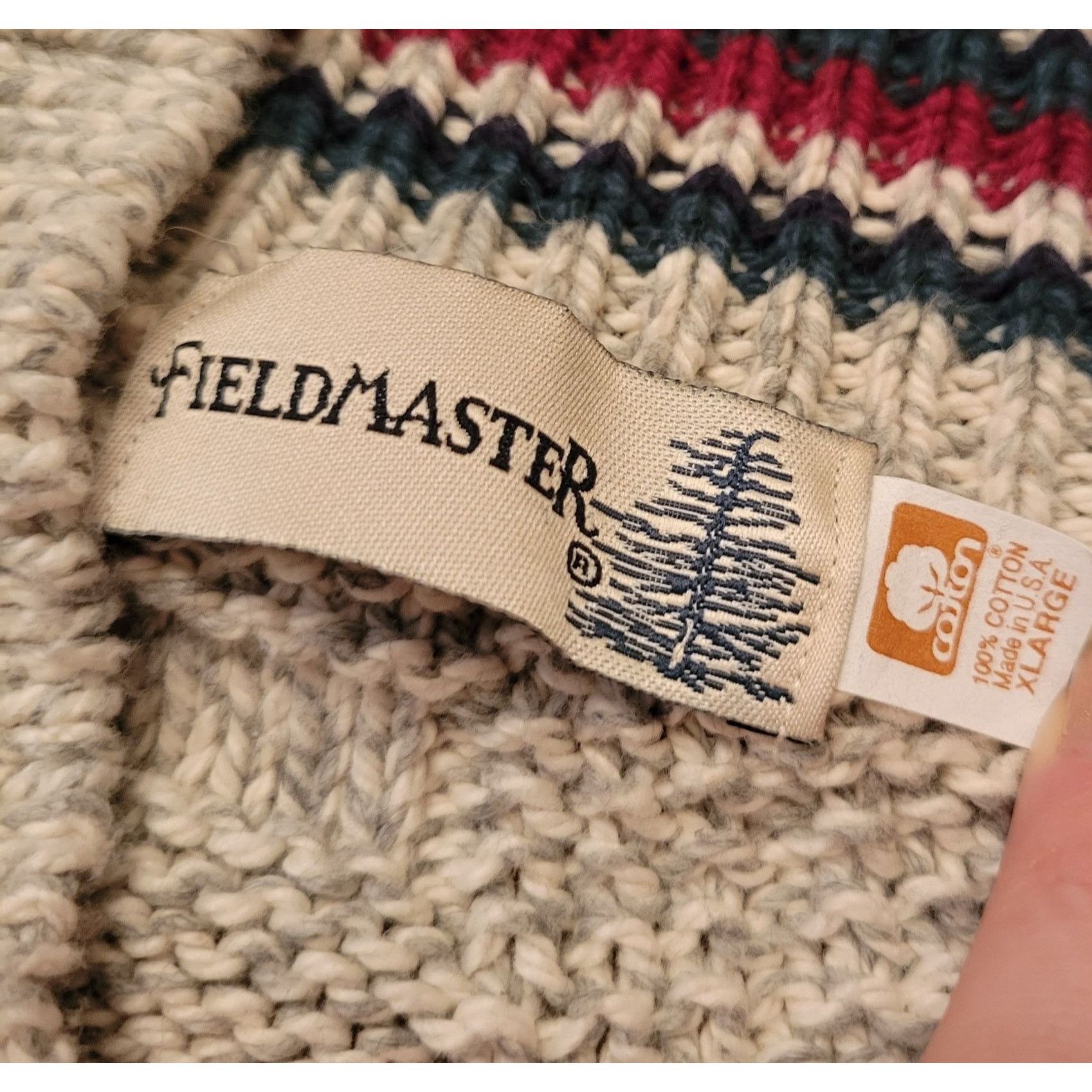 Fieldmaster Vintage Fieldmaster Sweater XL Classic Knit V Neck Gray Cott Size US XL / EU 56 / 4 - 4 Thumbnail
