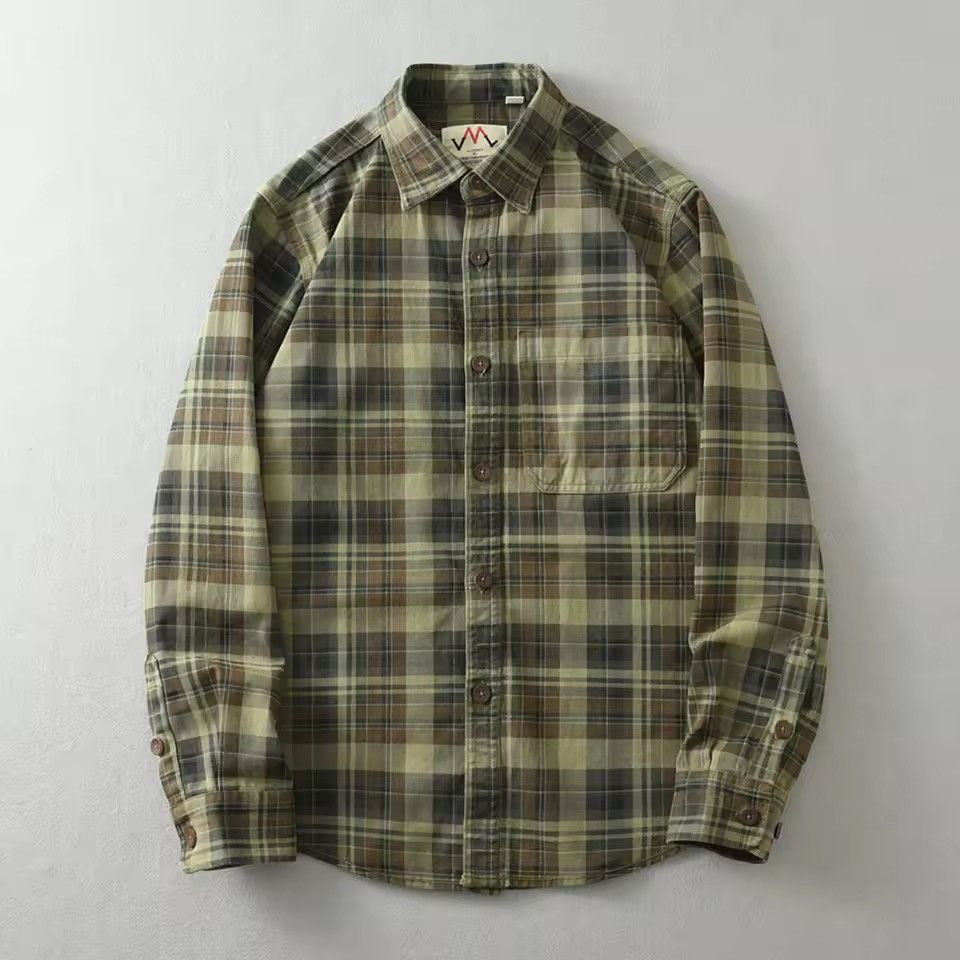 Japanese Brand Outdoor retro asymmetric patchwork distressed plaid shirt Size US XXL / EU 58 / 5 - 2 Thumbnail